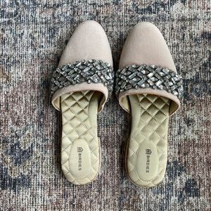 Birdies Slippers — Songbird in Rose Crystal Velvet